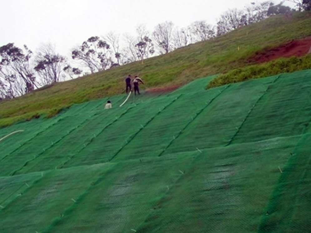 Erosion control mat installation